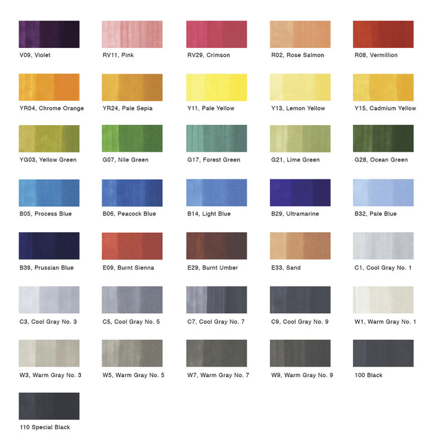 Marcador Color Set Copic Sketch Versión A x72 | Copic