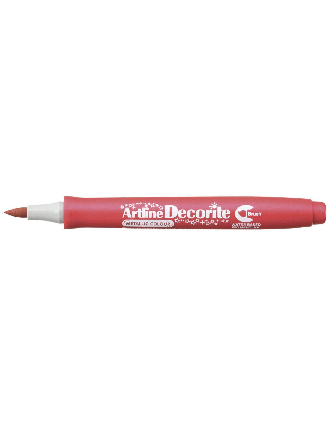 Marcador Punta Pincel ArtLine Decorite Rojo Metalizad
