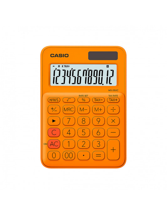 Calculadora de mesa Casio amarillo pastel MS-20UC-RG