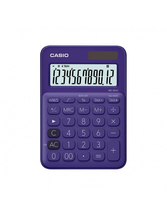 Calculadora de mesa Casio morado pastel MS-20UC-PL
