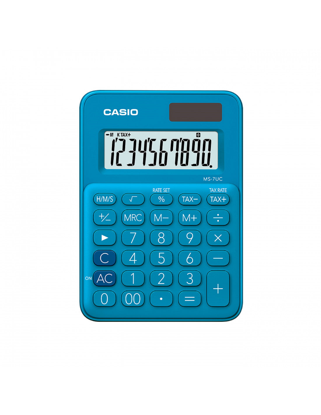 Calculadora mini de mesa Casio azul MS-7UC-BU
