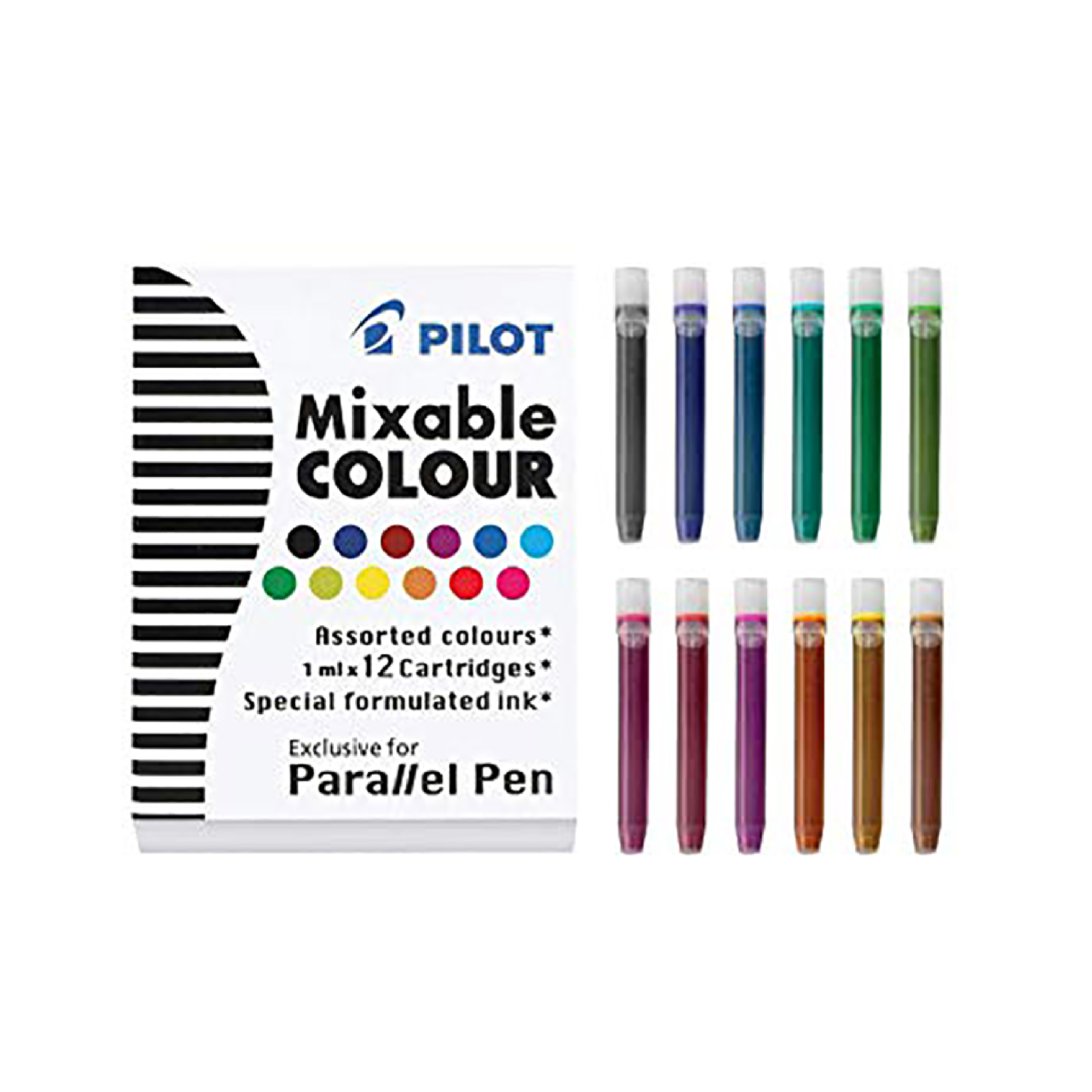 Repuesto Pluma Caligrafica Parallel Pen Surtido X12 Pilot