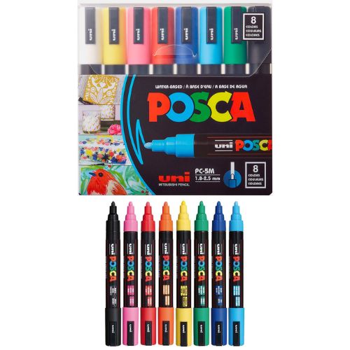 Marcador Acrilico 1.3 Mm Set x8 Posca