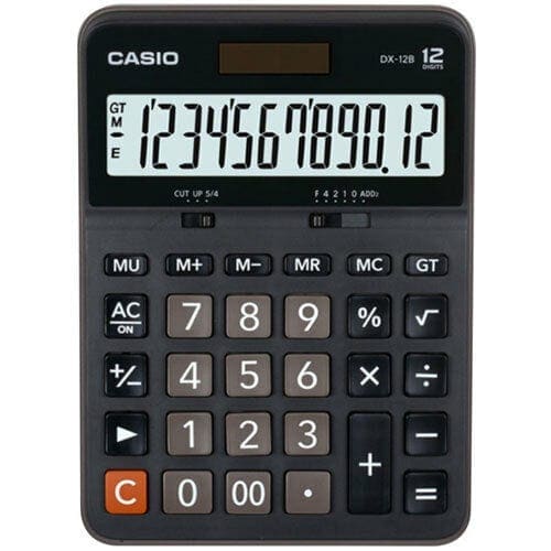 Calculadora De Mesa Negra 12 Dígitos GX-12B Casio