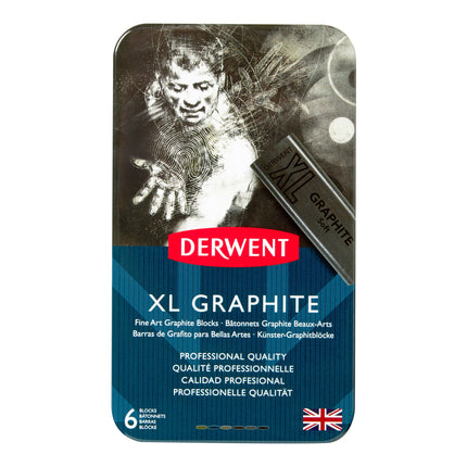 Caja Metálica 6 Barras de Carbón XL Graphite | Derwent