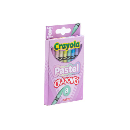 Crayones Crayola Pastel x8 – Tonos Suaves para Colorear