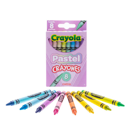 Crayones Crayola Pastel x8 – Tonos Suaves para Colorear
