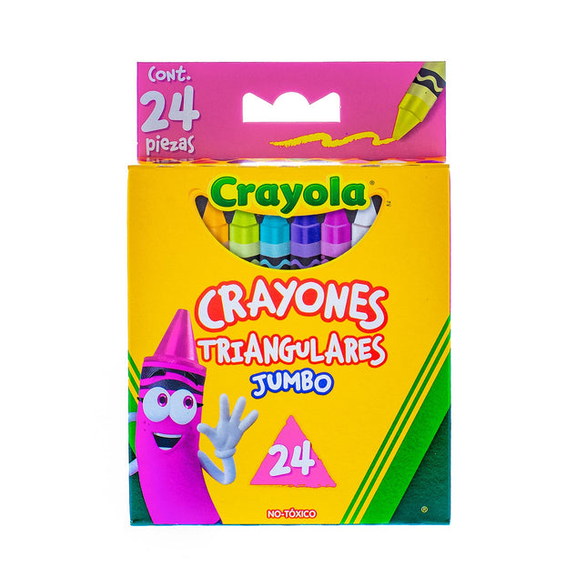 Crayones Triangulares Jumbo Crayola x24 – Colores y Agarre Fácil