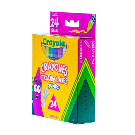 Crayones Triangulares Jumbo Crayola x24 – Colores y Agarre Fácil