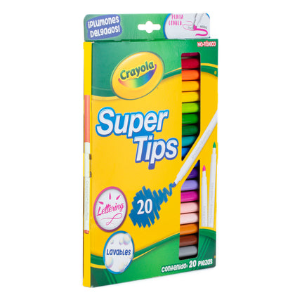 Marcadores Super Tips Crayola Lavables x20 – Más Colores
