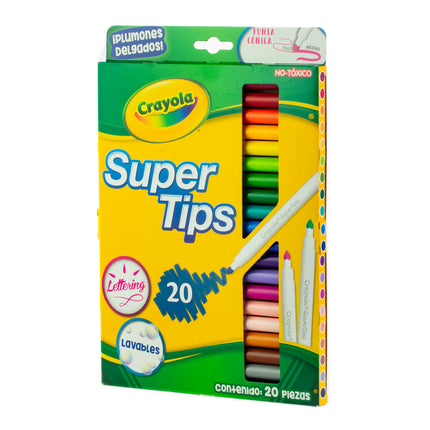 Marcadores Super Tips Crayola Lavables x20 – Más Colores