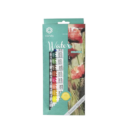 Estuche de acuarela Conda 12 ml x12 colores surtidos