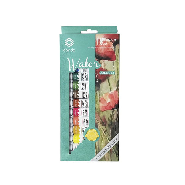Estuche de acuarela Conda 12 ml x12 colores surtidos