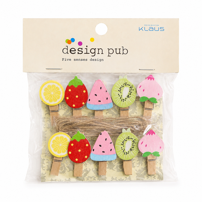 Ganchos Con Figuras De Madera Pequeños x10