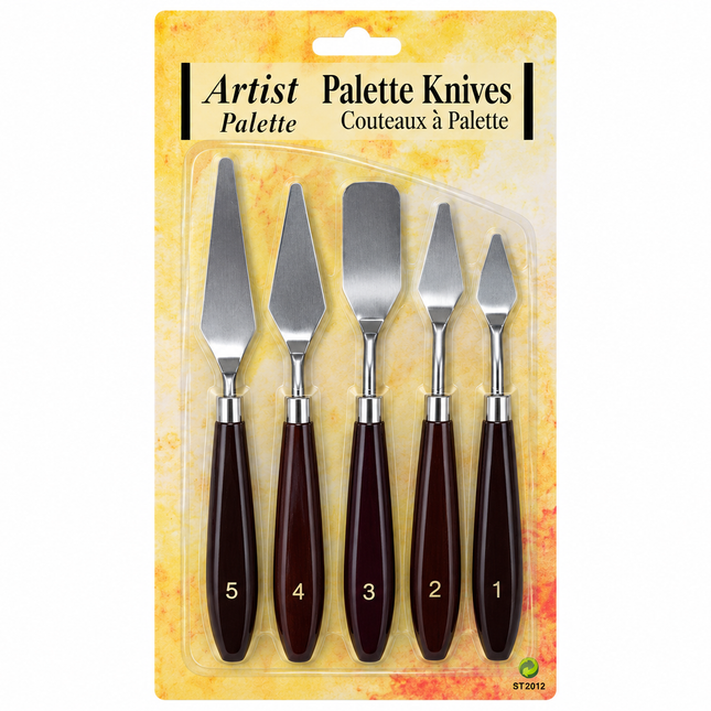 Estuche espátulas metálicas x 5