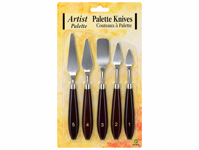 Estuche espátulas metálicas x 5