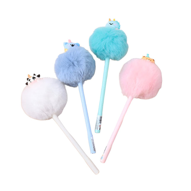 Bolígrafo Con Pompón Baby Gel Azul 0.5 mm | Oh Box