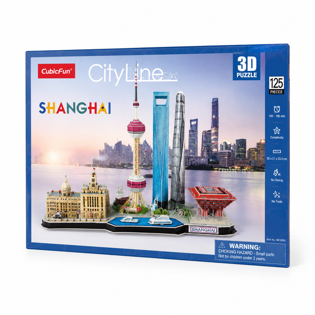 Rompecabezas 3D CubicFun City Line Shanghái