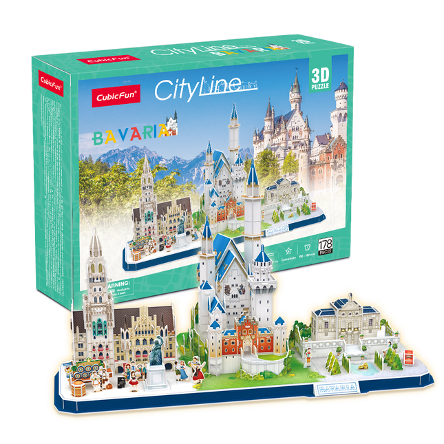 Rompecabezas 3D CubicFun City Line Baviera