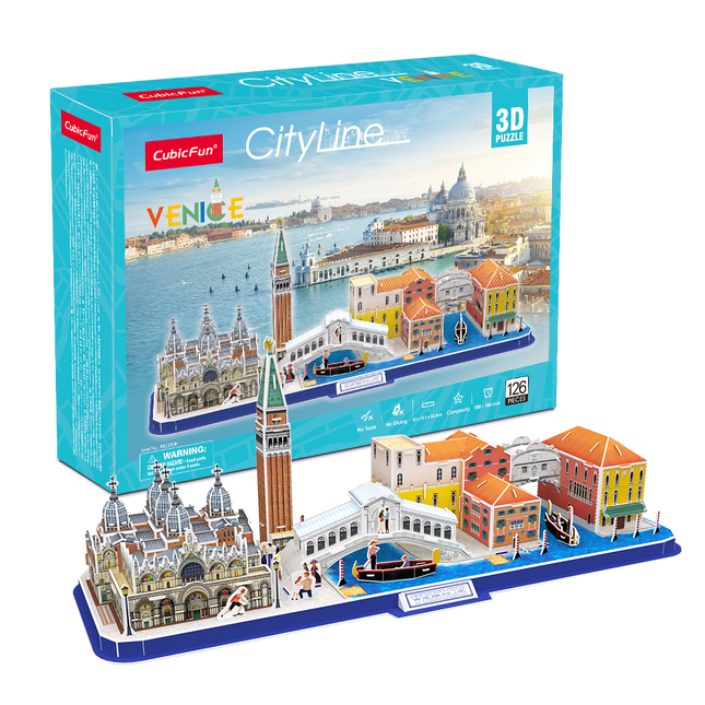 Rompecabezas 3D CubicFun City Line Venecia