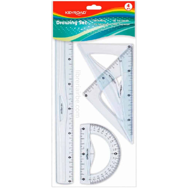 Juego Geométrico Transparente x4 Keyroad