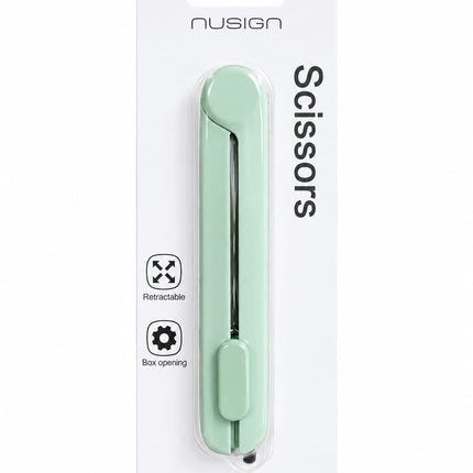 Tijeras Retráctiles Nusign Portables 11.5 cm Verde