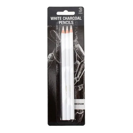 Lápiz Carboncillo Blanco x3
