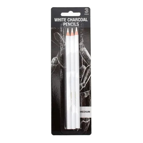 Lápiz Carboncillo Blanco x3
