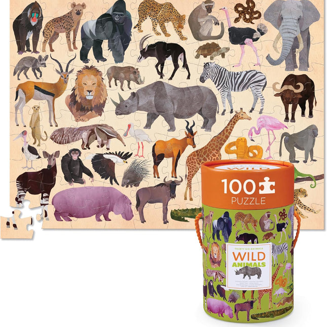 Rompecabezas Infantil 100 Piezas Animales Salvajes | Crocodrile Creek