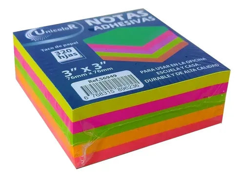 Notas Adhesivas 7.5x7.5 cm 320 Hojas