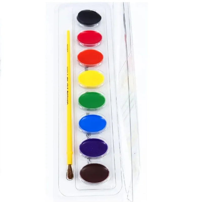 Paleta Pinturas Acuarelables x8 Colores – Colores Más Vivos