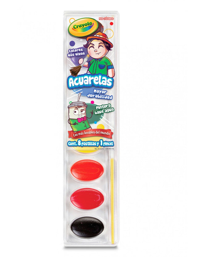 Paleta Pinturas Acuarelables x 8 Colores