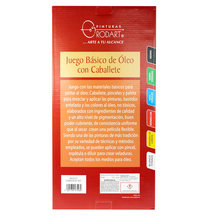 Juego Básico Óleo con Caballete | Rodart