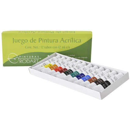 Juego Básico Acrílico con Caballete | Rodart