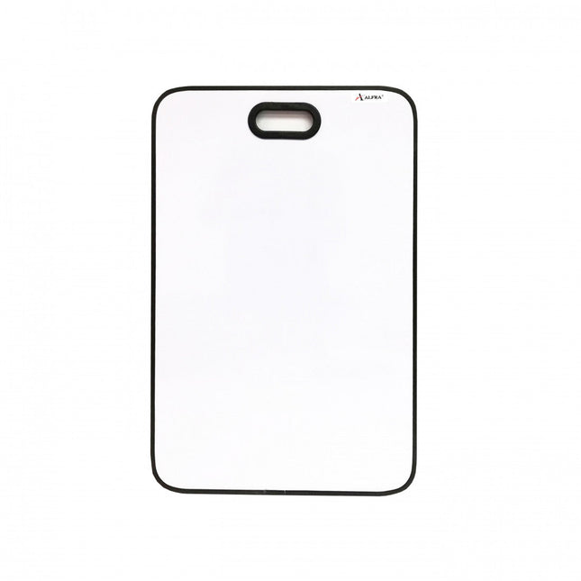 Tablero acrílico blanco Alfra 60×40 cm tipo Project Board con superficie para marcador borrable, tamaño compacto sobre fondo blanco.