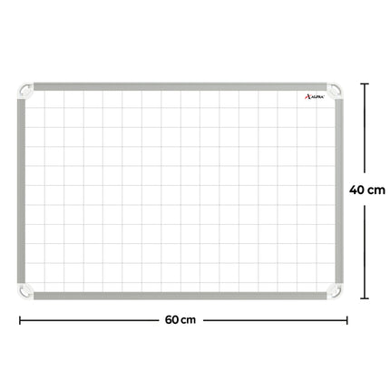 Tablero Acrílico Con Cuadrícula 40 x 60 Cm Platino
