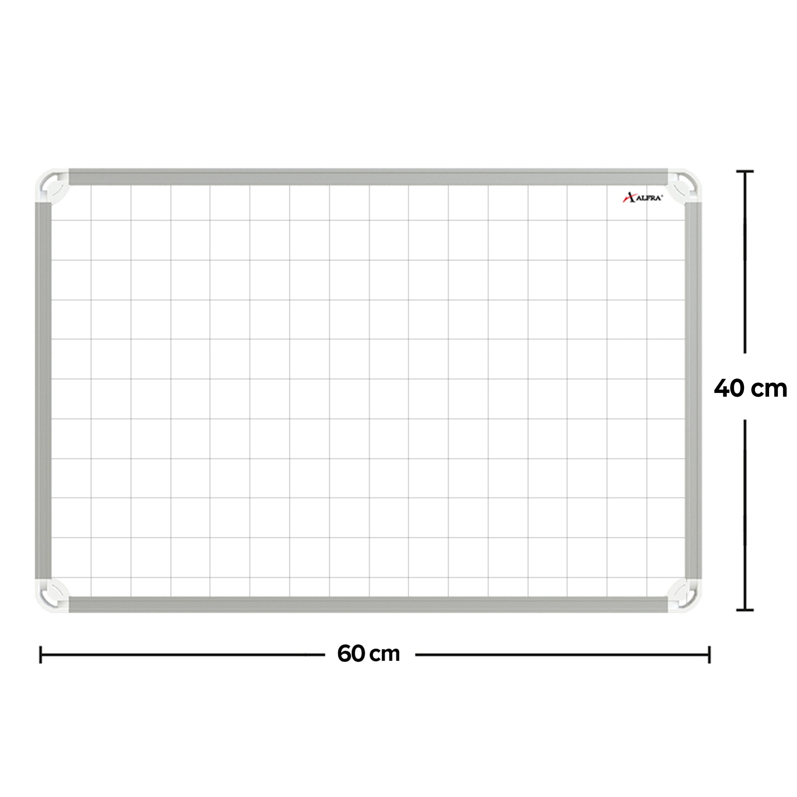 Tablero Acrílico Con Cuadrícula 40 x 60 Cm Platino