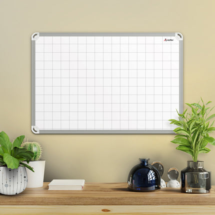 Tablero Acrílico Con Cuadrícula 60 x 80 cm Platino