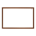 Tablero acrílico blanco Cóndor 40×60 cm con marco de madera color caoba y superficie para borrado en seco.