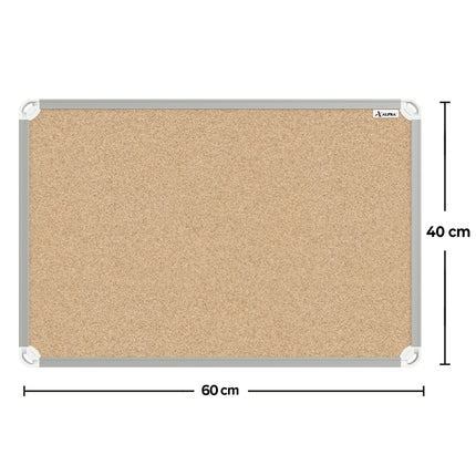 Tablero De Corcho Marco Plástico 40 x 60 Cm Platino
