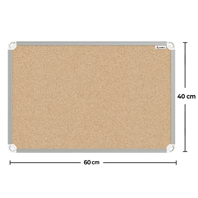 Tablero De Corcho Marco Plástico 40 x 60 Cm Platino