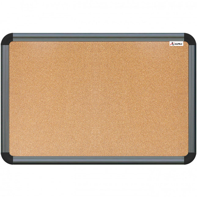 Tablero De Corcho Marco Plástico 40 x 60 Cm Platino