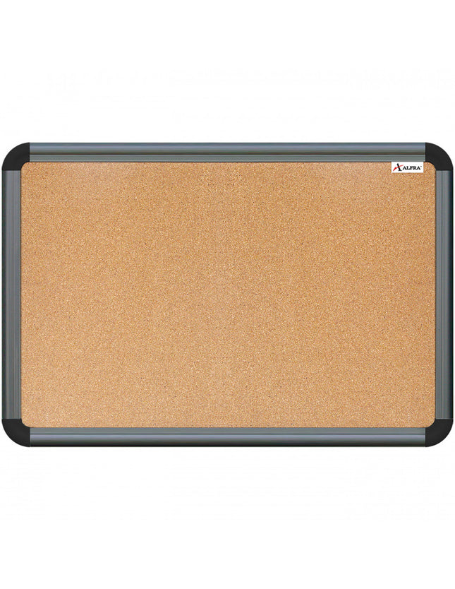 Tablero De Corcho Marco Plástico 40 x 60 Cm Platino