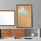 Tablero De Corcho Marco Madera 80 x 120 cm Cóndor