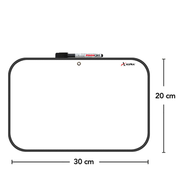 Tablero Acrílico Blanco Marco Vinilo 20 x 30 Cm Alfra