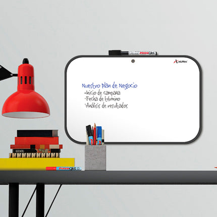 Tablero Acrílico Blanco Marco Vinilo 20 x 30 Cm Alfra