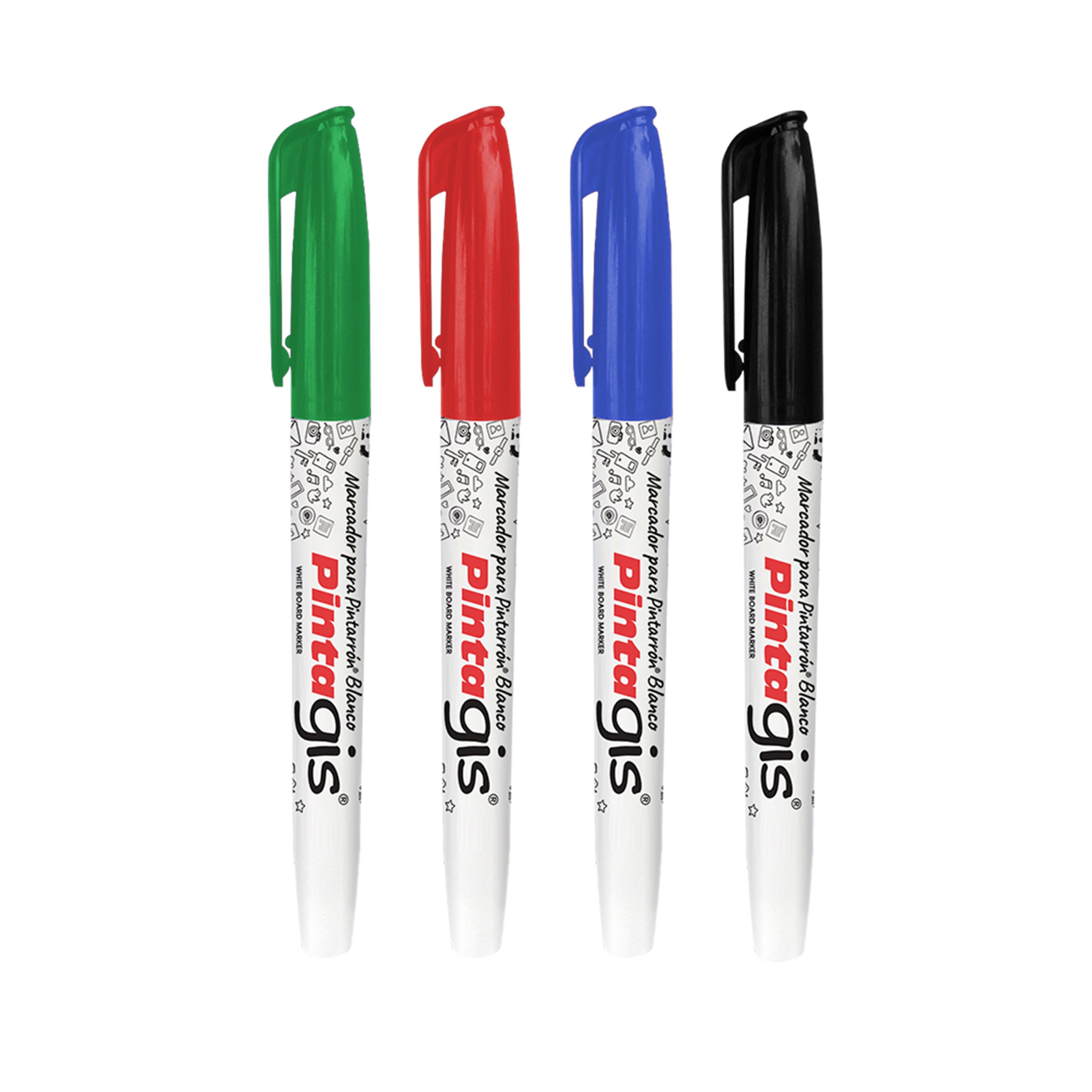 Marcador Pintagis Delgado Colores Surtidos x4 Alfra