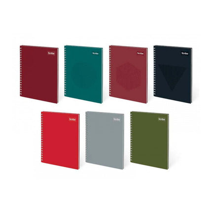 Cuaderno Argollado Pasta Dura 105 Sport Masculino 80 Hojas Cuadriculado Scribe
