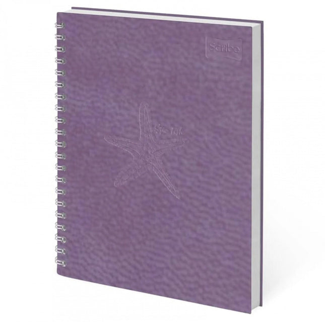 Cuaderno Argollado Pasta Dura 105 Cuero Femenino 80 Hojas Cuadriculado Scribe