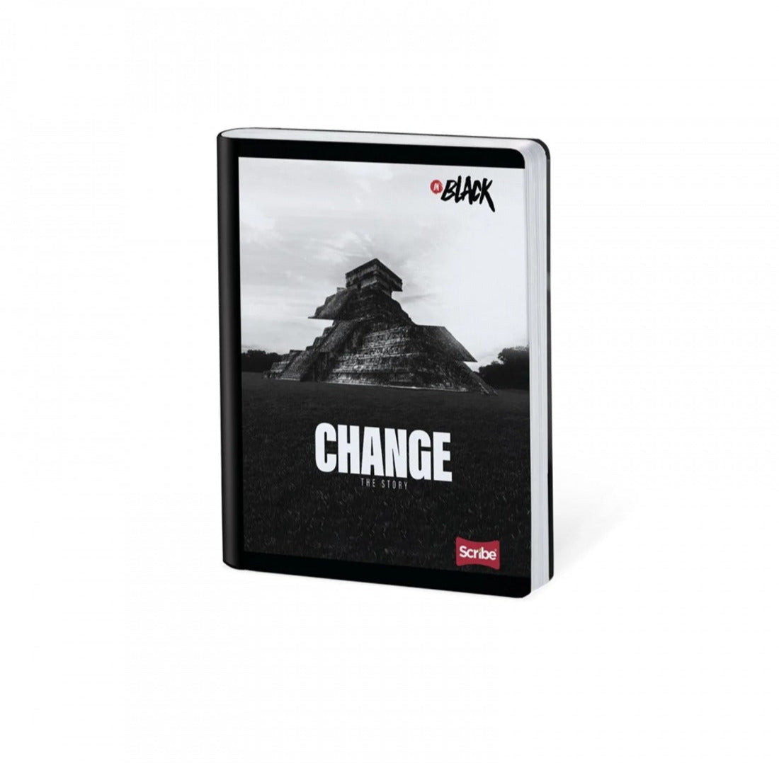 Cuaderno Cosido In Black 50 Hojas Cuadriculado Scribe